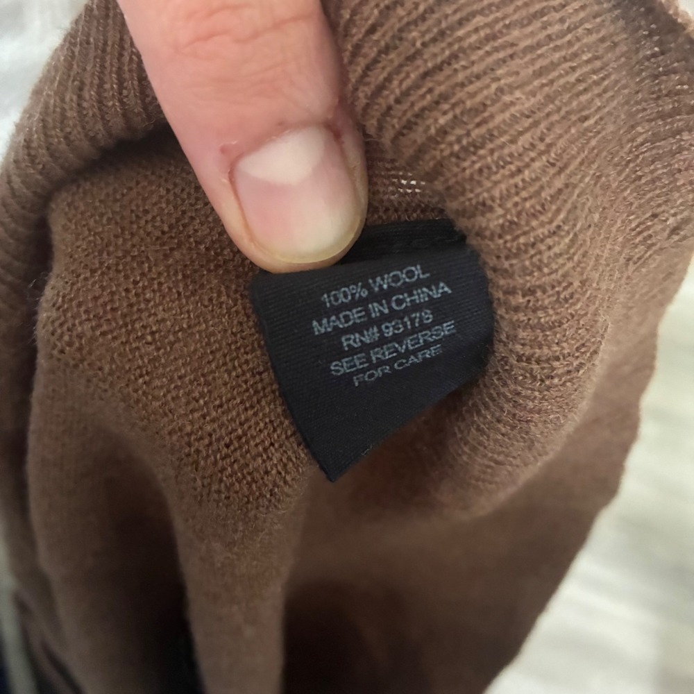 Truth by Republic Mens Crew Neck Long Sleeve Sweater L Brown Wool Blend Casual - Picture 5 of 5
